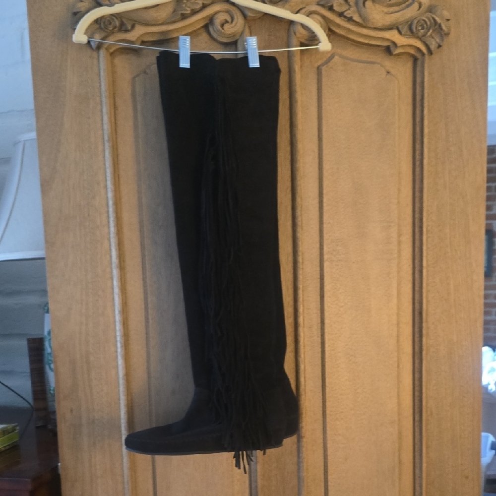 Etro Black Over the Knee Boots Classic Design